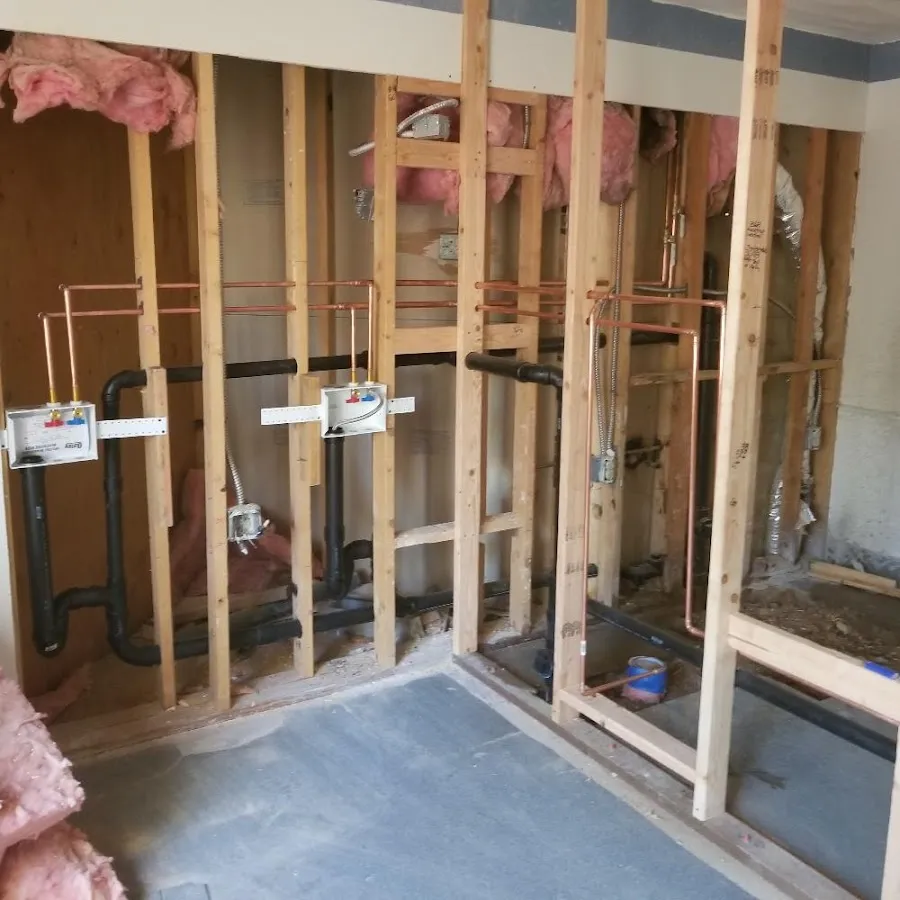 Copper pipe rough-in and plumbing installation in Chillicothe